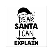 Beste kerstman, ik kan het uitleggen 	rubberstempel (Afrduk)