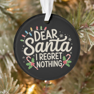 Beste Kerstman Ik Spijt Niets Kerstmis Familie Mat Ornament