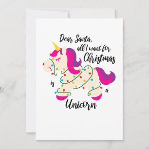 Beste kerstman, ik wil alleen maar een eenhoorn. p save the date