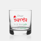Beste kerstman: is het te laat om goed te zijn? whisky glas (Voorkant)