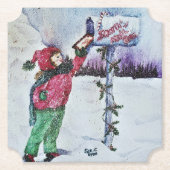 Beste kerstman kartonnen onderzetters (Voorkant)