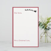 Beste Kerstman - Kinder brief aan Santa Unlining (Staand voorkant)