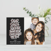 Beste kerstman, laat je Kaart met krediet schamele (Staand voorkant)