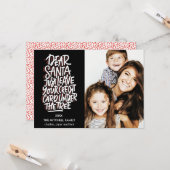 Beste kerstman, laat je Kaart met krediet schamele (Voorkant / Achterkant in situ)