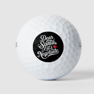 Beste Kerstman Laten we onderhandelen Grappig Kers Golfballen