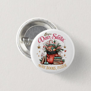 Beste Kerstman, Meer Boeken Alsjeblieft Ronde Button 3,2 Cm