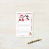 Beste kerstman met een lijstje naar Noordpool Post-it® Notes (Op bureau)