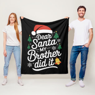 Beste Kerstman Mijn Broer Heeft Het Gedaan Grappig Fleece Deken
