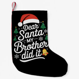 Beste Kerstman Mijn Broer Heeft Het Gedaan Grappig Kleine Kerstsok