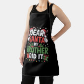 Beste kerstman, mijn broer heeft het grappig gemaa schort (Insitu)