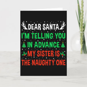Beste Kerstman Mijn Zus Is De Stoute Funny Chri Kaart