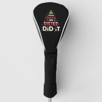 Beste kerstman, mijn zuster heeft het gedaan golfheadcover