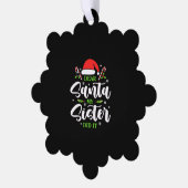 Beste kerstman, mijn zuster heeft het grappig geda ornament kaart (Links)