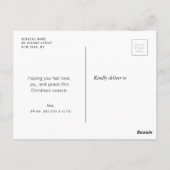 beste kerstman modern handschrift briefkaart (Achterkant)