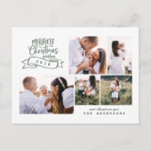 beste kerstman moderne scriptfoto feestdagenkaart (Voorkant)