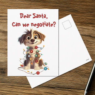 Beste Kerstman Puppy Kerst Briefkaart