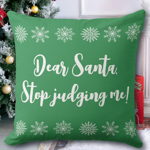 Beste Kerstman Stop Met Oordelen Grappig Kerstfees Kussen