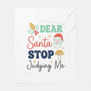 Beste Kerstman Stop Met Oordelen Kerst Paddenstoel Fleece Deken