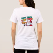 Beste Kerstman, stuur deze kerst pizza Tri-Blend Shirt (Achterkant)