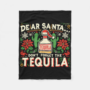 Beste Kerstman, vergeet de Tequila niet Grappig Dr Fleece Deken