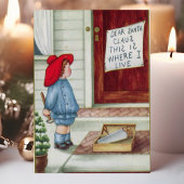 Beste kerstman Vintage Feestdagenkaart