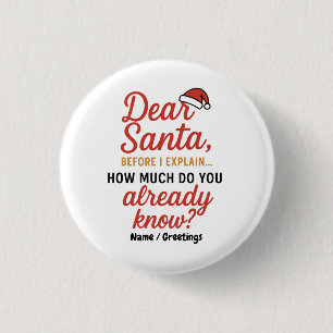 Beste Kerstman Voor ik het Uitleg Grappige Kerstci Ronde Button 3,2 Cm