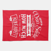 Beste Kerstman, voordat ik een grappige kerstcitaa Theedoek (Horizontaal)