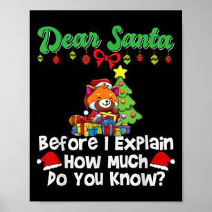 Beste Kerstman, voordat ik het uitleg, hoeveel wee Poster