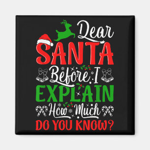 Beste Kerstman Voordat ik het Uitleg Hoeveel Weet Magneet