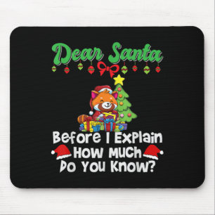 Beste Kerstman Voordat ik het Uitleg Hoeveel Weet Muismat