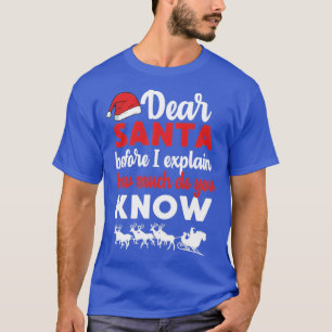 Beste kerstman, voordat ik uitleg hoeveel je weet t-shirt