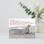 BESTE KERSTMAN / WAT IK WIL VOOR KERST / HIPPOTAMU FEESTDAGENKAART (Staand voorkant)