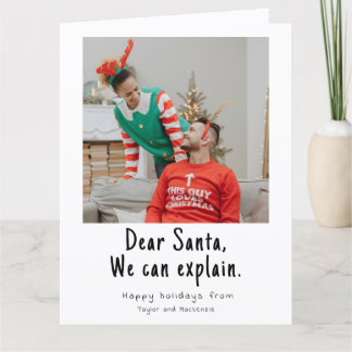 Beste Kerstman We Kunnen Kerstmis Foto Uitleggen Kaart