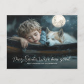 Beste Kerstman, we zijn een goede familiefoto gewe Feestdagenkaart (Voorkant)