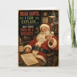 Beste Kerstman Whiskey Grappige Kerstmis Kaart