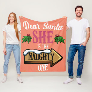 Beste kerstman, ze is een grappige smakelijke jong fleece deken