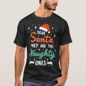 Beste kerstman, ze zijn de Naughty's kerst T-shirt (Voorkant)