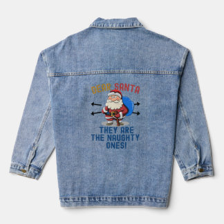 Beste kerstman, ze zijn de Naughty's, Xma. Denim Jacket