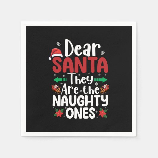Beste Kerstman Ze zijn stoute degenen Kerstmis Mat Servet (Voorkant)