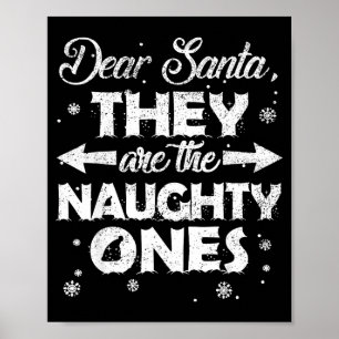 Beste Kerstman Zij Zijn De Stoute Eén Kerst Fam Poster