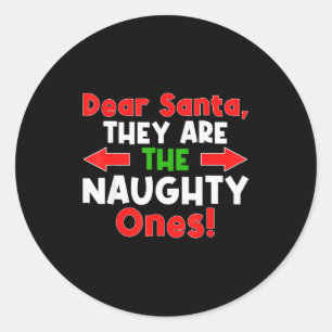 Beste Kerstman Zij Zijn De Stoute - Grappige Chris Ronde Sticker