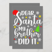 Beste kerstmis, mijn broer heeft het grappig gemaa kaart (Voorkant / Achterkant)