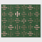 Beste kerstooit groen cadeaupapier (Vlak)