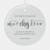 Beste kerstscript ooit glas ornament (Voorkant)