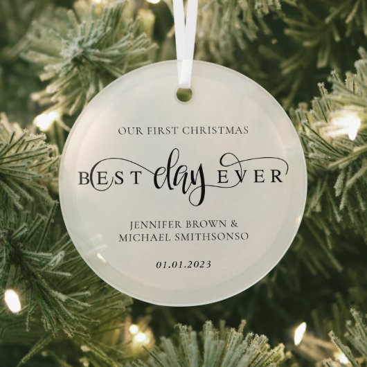 Beste kerstscript ooit glas ornament (Insitu)