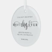 Beste kerstscript ooit glas ornament (Voorkant links)