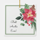 Beste kerstversiering voor tante Ever Keramisch Ornament (Achterkant)