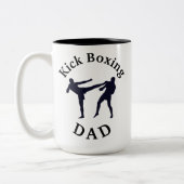 Beste 'Kick Boxing DAD' ooit! Vaderdag Tweekleurige Koffiemok (Links)