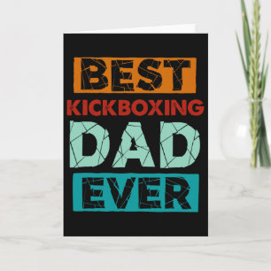 Beste kickbokspapa ooit Funny kickbokspapa Kaart