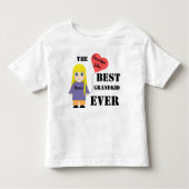 "BESTE KIND OOIT" schattig meisje hart aangepaste Kinder Shirts (Voorkant)